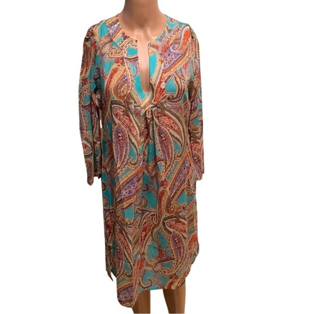 ROSA FAIA.‎ NWT. MULTICOLOR DRESS/COVERALL. SML. KAIMANA. - Picture 2 of 9